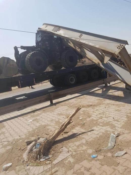 محافظة بغداد توضح: مجسر المشاة في الحسينية سقط بفعل حادث اصطدام شاحنة