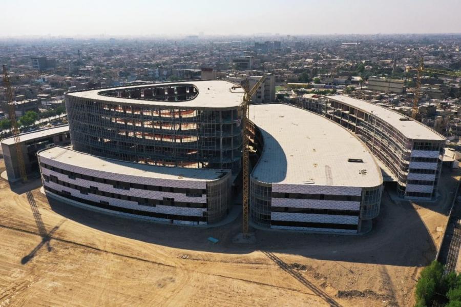 محافظة بغداد تباشر باعمال الواجهات الامامية لمستشفى الشعب العام