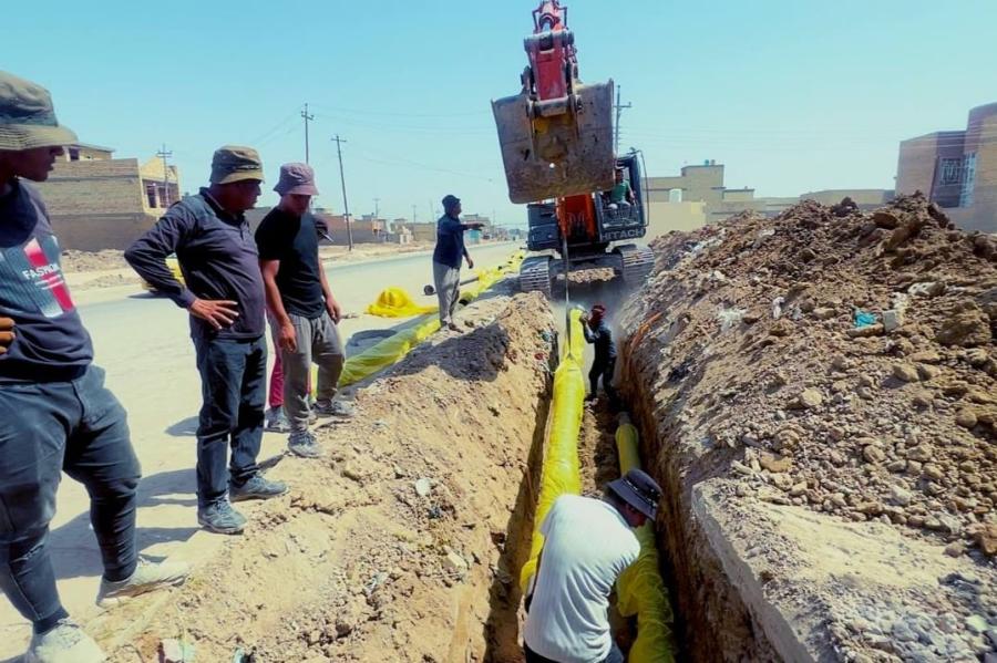 محافظ بغداد يعلن المباشرة بمد شبكة الماء لمنطقة الحرس في الحسينية