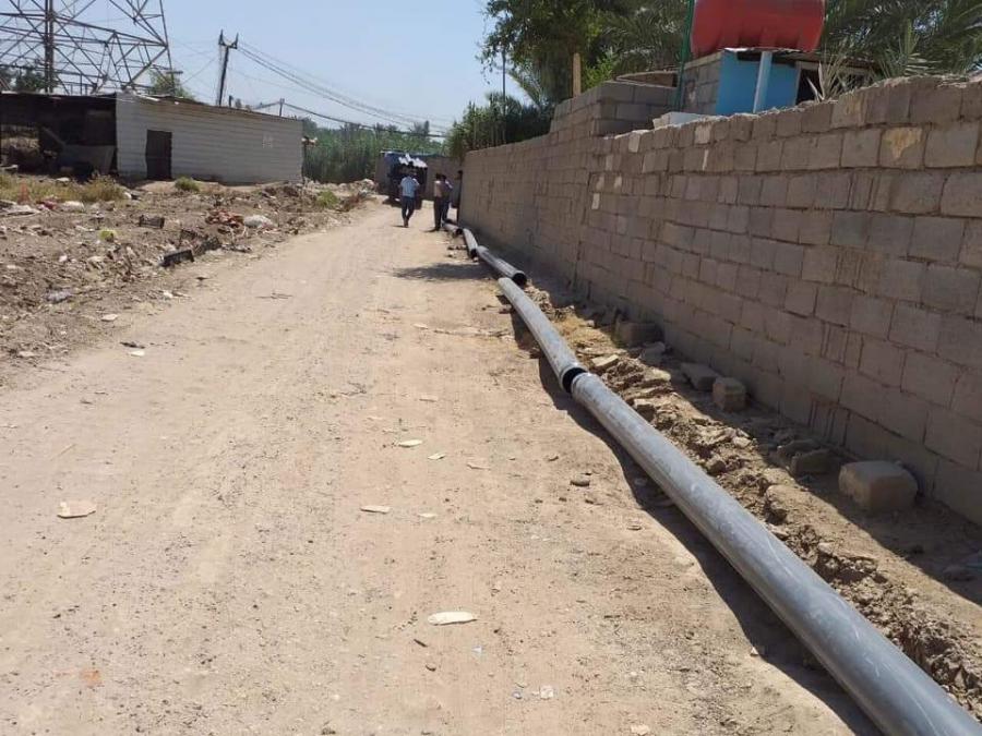 محافظة بغداد: تصريف مياه الصرف الصحي في مبازل حي العسكري بناحية الرشيد