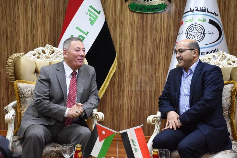 محافظ بغداد يستقبل السفير الاردني ويتلقى دعوة لزيارة المملكة
