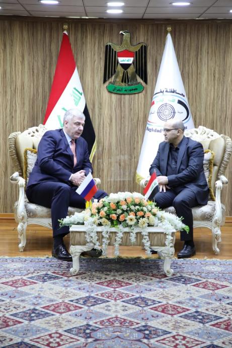 محافظ بغداد يستقبل السفير الروسي ويدعو الشركات الاجنبية الرصينة للاستثمار وتنفيذ المشاريع